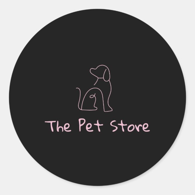 Sticker Rond Personnalisable Animaux de compagnie / Chien (Devant)