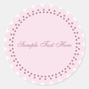 Sticker Rond Personnalisable personnaliser beauté rose délicat