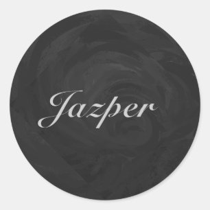 Sticker Rond Personnalisation du monogramme noir Kohl