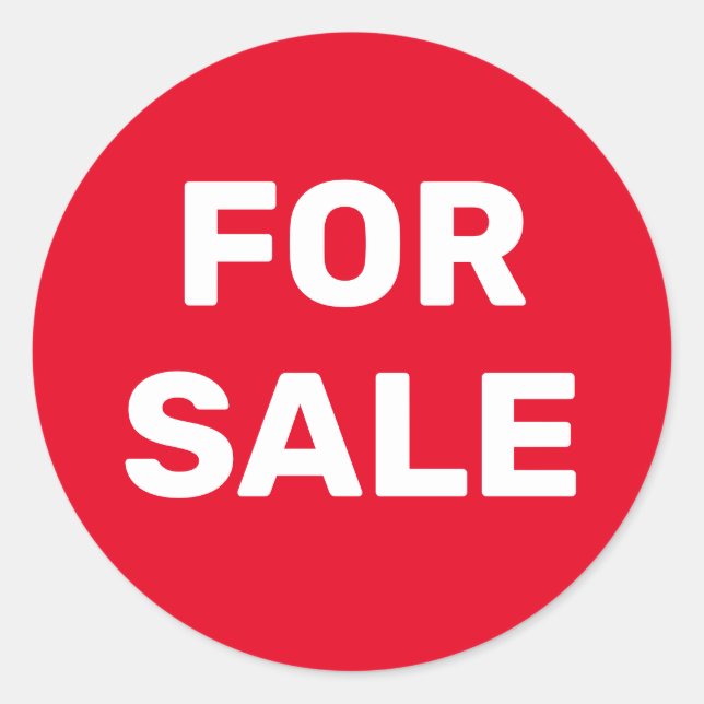 Sticker Rond Personnalisé À Vendre (Devant)