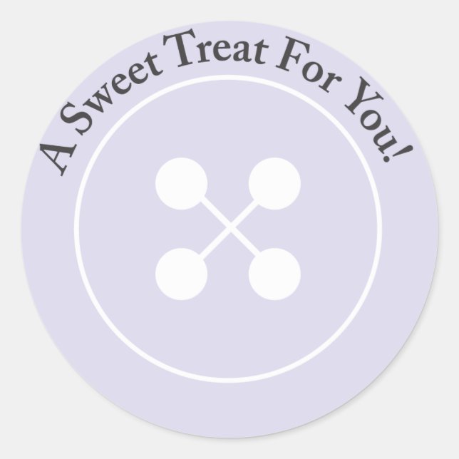 Sticker Rond Personnalisé | Bouton violet Baby shower Favoriser (Devant)