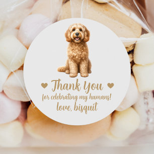 Sticker Rond Personnalisé Cockapoo Chien Mariage Favoriser Stic
