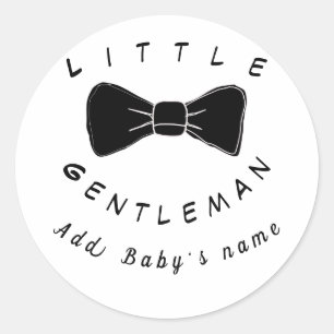 Sticker Rond Personnalisé Élégant Petit Gentleman