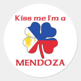 Sticker Rond Personnalisé Filipino Kiss Me Je suis Mendoza