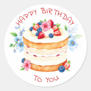 Sticker Rond Personnalisé Joyeux Anniversaire Pour Vous