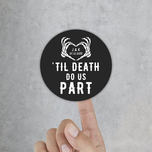 Sticker Rond Personnalisé Jusqu'à la mort Faites-nous partie Ma (Til Death Do Us Part Wedding Supplies Custom Classic Round Sticker
)