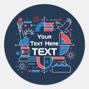 Sticker Rond Personnalisé le 250e anniversaire de l'Amérique