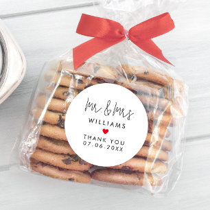 Sticker Rond Personnalisé M. Mme Mariage Invité Faveurs Merci