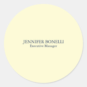 Sticker Rond Personnalisé minimaliste ajoutez votre nom couleur