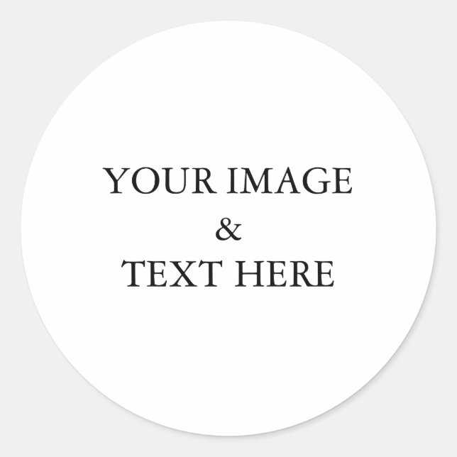 Sticker Rond Personnalisé Personnalisé Votre Propre Photo (Devant)