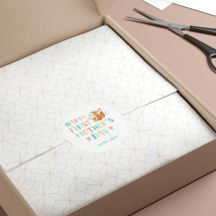 Sticker Rond Personnalisé Premier jour des mères Boho amusant T