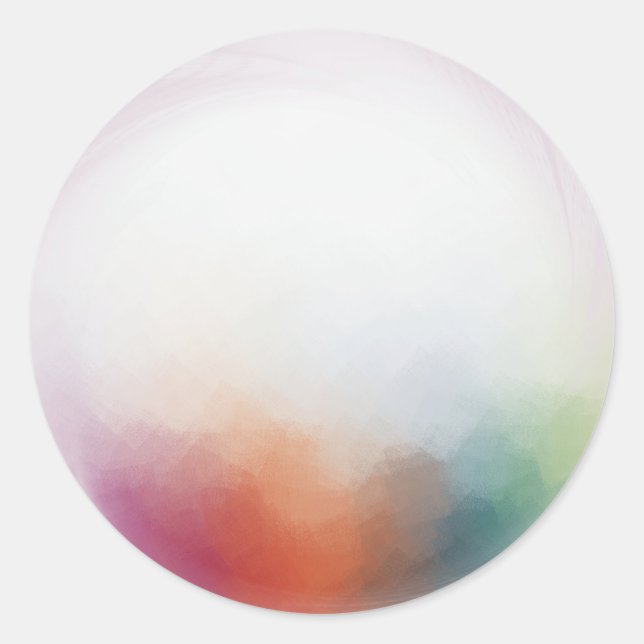 Sticker Rond Personnalisé rose rouge jaune orange bleu vert ten (Devant)