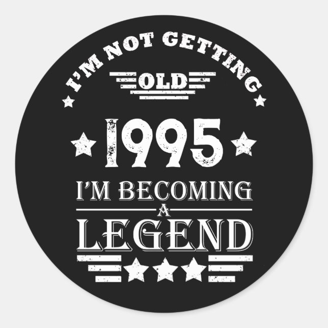 Sticker Rond Personnalisé Trente vintage 30e anniversaire (Devant)