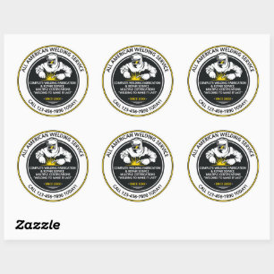 Sticker Rond Personnaliser Camionnette de soudage de soudure de