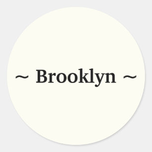 Sticker Rond personnaliser changement nom texte ivoire noir