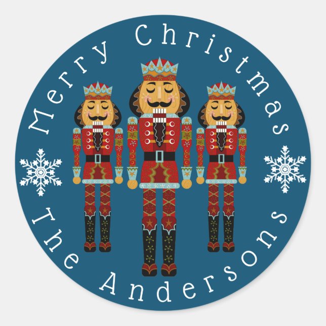 Sticker Rond Personnaliser les noix de Noël (Devant)