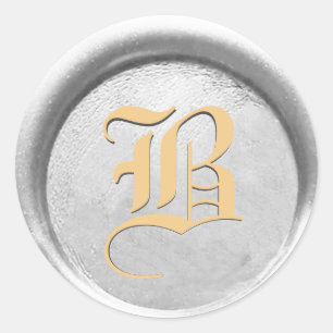 Sticker Rond *~* PERSONNALISER Mariage de cire d'or argent