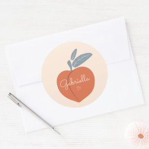 Sticker Rond Personnaliser Peach