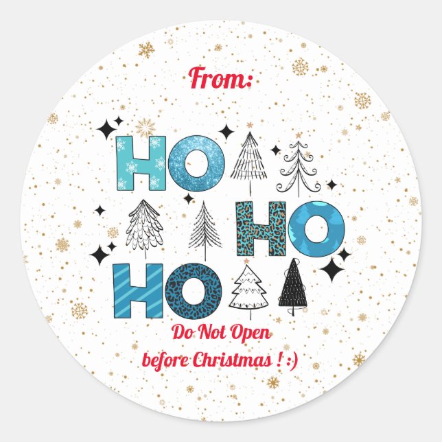 Sticker Rond Personnaliser Santa Claus (Devant)