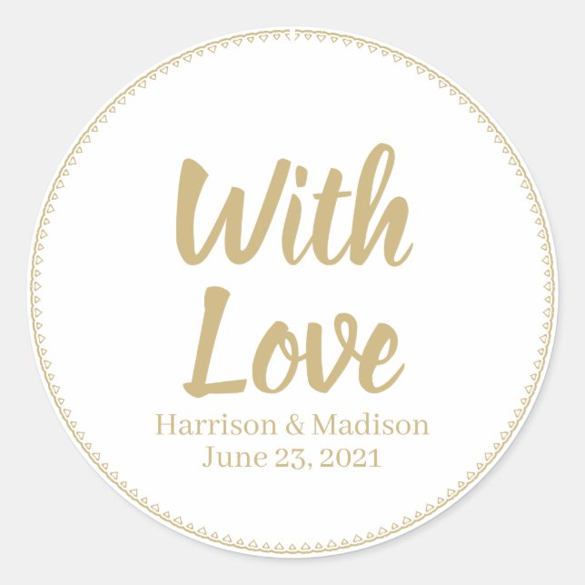 Sticker Rond personnaliser texte Mariage cadeau de faveur étiqu (Devant)