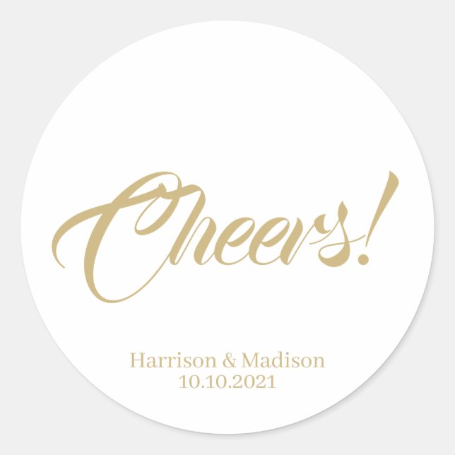 Sticker Rond personnaliser texte Mariage cadeau de faveur étiqu (Devant)