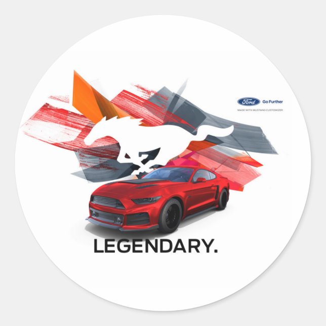Sticker rond Personnaliseur Mustang (Devant)
