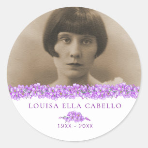 Sticker Rond Personnalité de l'oubli-de-moi-non-coeur