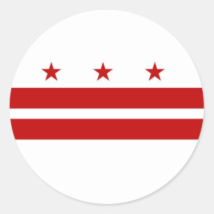Sticker Rond Personnalité de Washington DC 