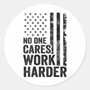 Sticker Rond Personne S'en Soucit Travaille Plus Fort Fitness E