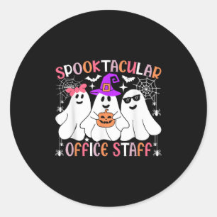Sticker Rond Personnel de bureau Spooktacular Costume drôle d'H