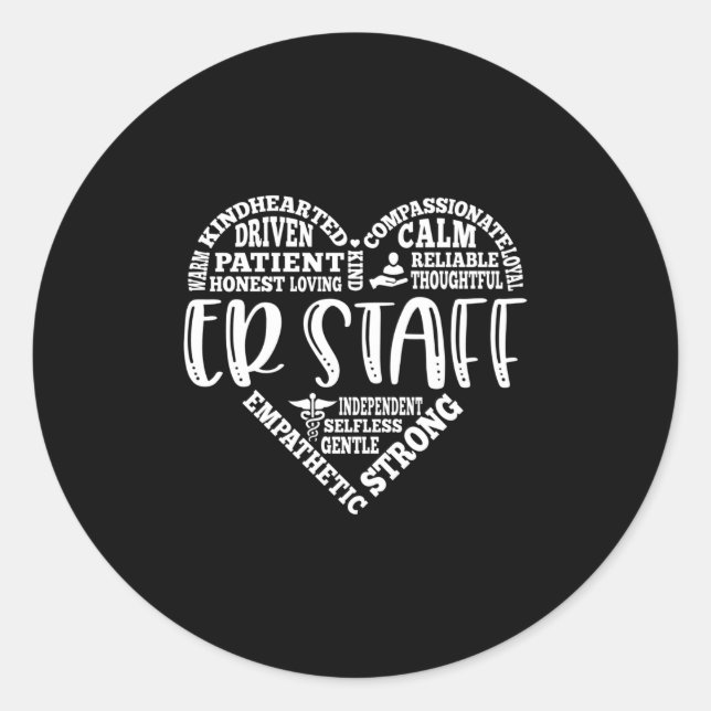 Sticker Rond Personnel de l'ER, service des urgences (Devant)