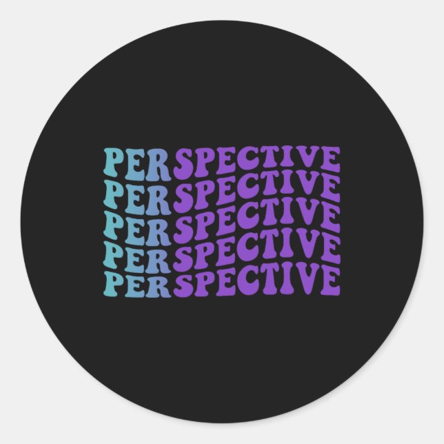 Sticker Rond Perspective Prévention du suicide Dépression (Devant)