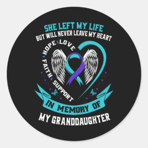 Sticker Rond Perte En Mémoire De Mon Grand-Fille Suicide