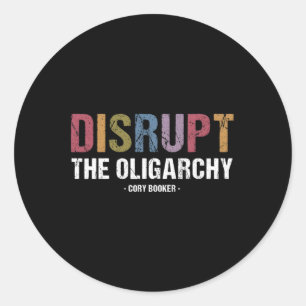 Sticker Rond Perturber L'Oligarchie Cory Booker Résiste