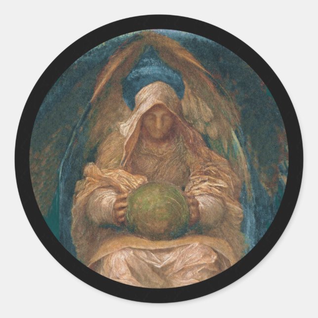 Sticker Rond Pervolution de l'ange de l'esprit (Devant)