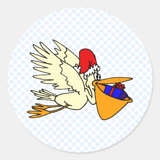 Sticker Rond Pesty Pelican (Devant)
