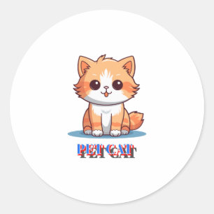 Sticker Rond Pet Cat