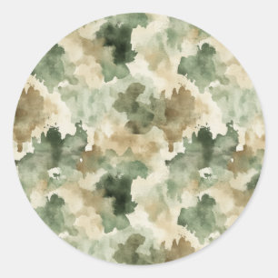 Sticker Rond Pet chasseur canard ou garçon camouflage chasse au
