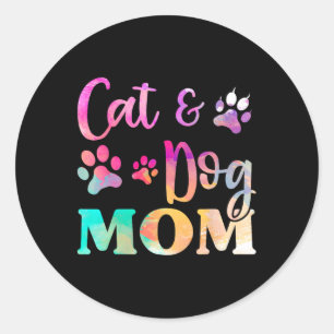 Sticker Rond Pet Chat Chien Maman Chemise Pour Femmes