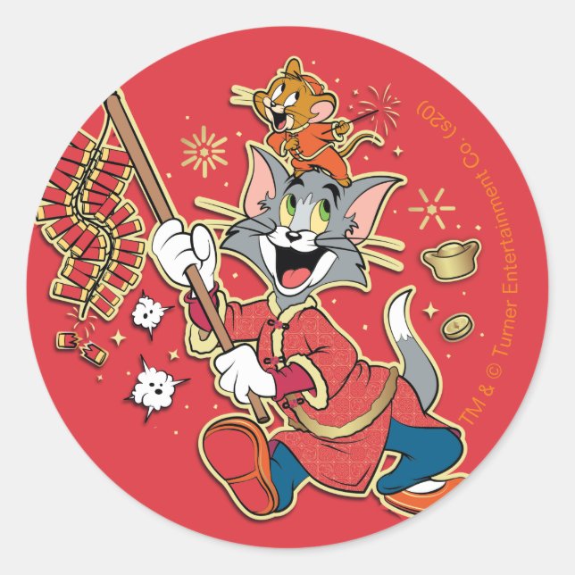 Sticker Rond Pétards Tom & Jerry Lighting (Devant)