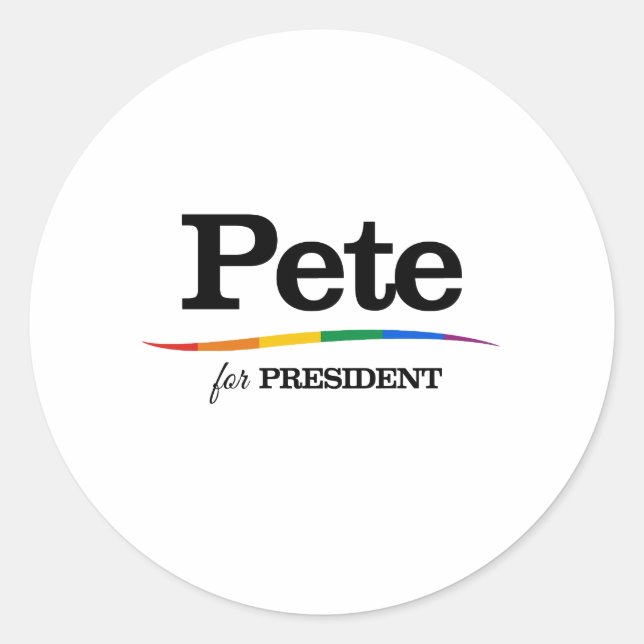 Sticker Rond Pete pour Président (Devant)