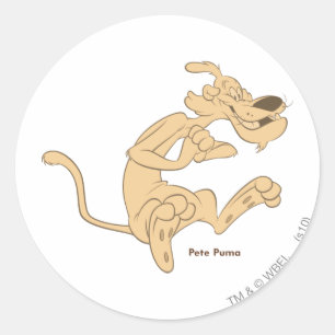 Sticker Rond Pete Puma Excité