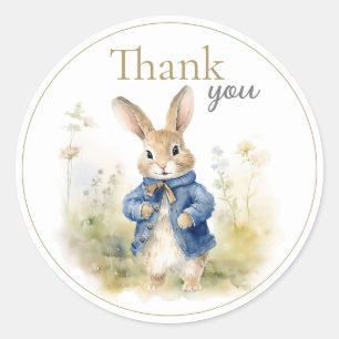 Sticker Rond Peter Le Rabbit Aquarelle Anniversaire