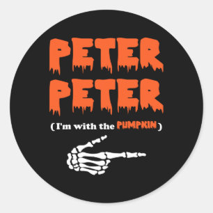 Sticker Rond Peter Peter est avec le citrouille