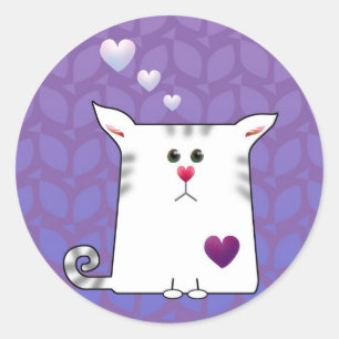 Sticker Rond Petit Alfie violet