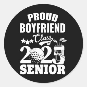 Sticker Rond Petit ami fier Cl de la promotion 2025 Diplômé sen