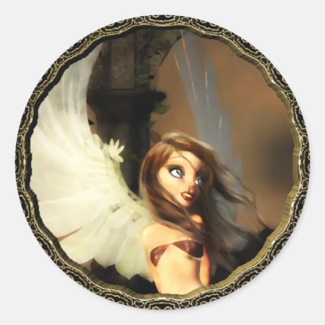 Sticker Rond Petit Ange (Devant)
