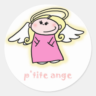 Sticker Rond Petit Ange (peu d'ange en français)