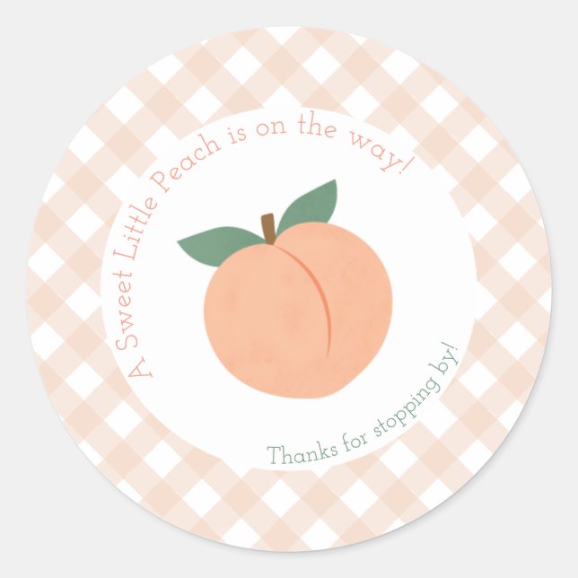 Sticker Rond Petit Baby shower doux (Devant)