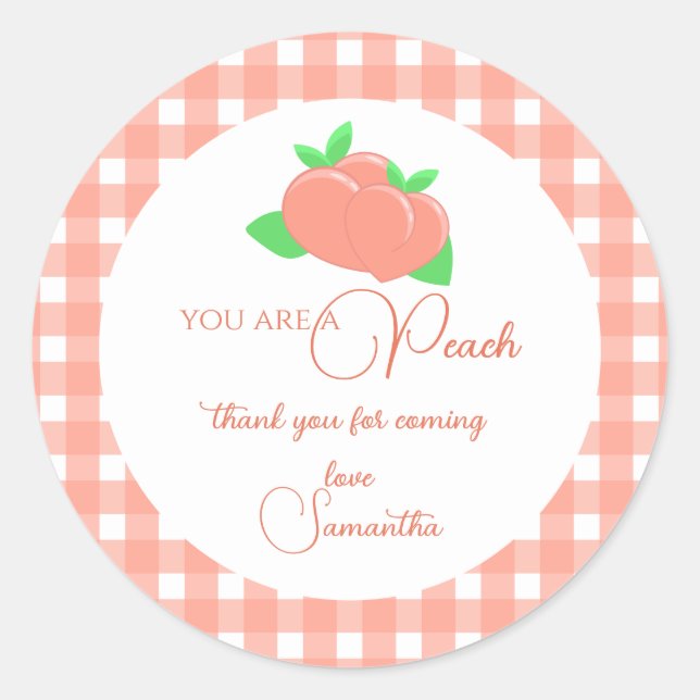 Sticker Rond Petit Baby shower doux (Devant)
